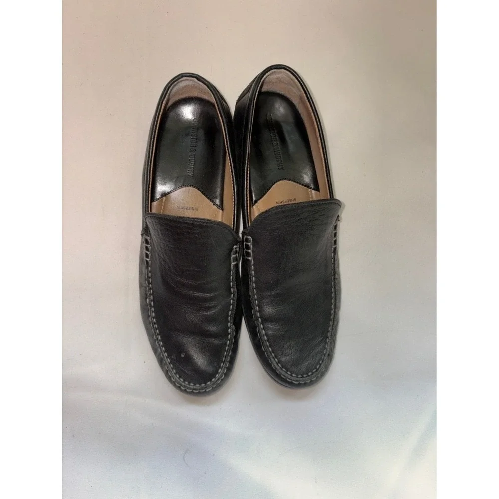 Johnston & Murphy Men's Cresswell Venetian Sheepskin Moc Slip-Ons Size 10.5